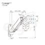 Imagem de Suporte Articulado de Parede Pistão à Gás Para Monitor De 17 a 34" F410 ELG