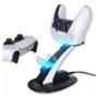 Imagem de Suporte Base Dock Carregador Duplo Controles Com Led Ps5