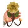 Imagem de Suporte Cabideiro Rústico de Parede em Ferro com Flor (TN2299CF1.6) com 1 ou 2 Ganchos