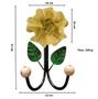 Imagem de Suporte Cabideiro Rústico de Parede em Ferro com Flor (TN2299CF1.6) com 1 ou 2 Ganchos