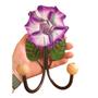 Imagem de Suporte Cabideiro Rústico de Parede em Ferro com Flor (TN2299CF1.6) com 1 ou 2 Ganchos