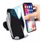 Imagem de Suporte Carregador Veicular Carro Celular Sem Fio Qi TurboS5