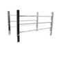 Imagem de Suporte Churrasqueira Alvenaria Para Espeto E Grelha Churrasco Inox 60cm