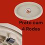 Imagem de Suporte Com Rodas Prato Para Vaso Cinza Taupe 35Cm