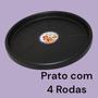 Imagem de Suporte Com Rodas Prato Para Vaso Preto 35Cm