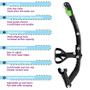 Imagem de Suporte de alça de cabeça Dry Top Snorkel WACOOL Training preto