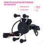 Imagem de Suporte de Celular 360 Antiqueda para Moto Universal com Carregador USB