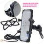 Imagem de Suporte de Celular 360 Antiqueda para Moto Universal com Carregador USB