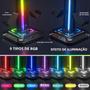 Imagem de Suporte de Fone de Ouvido Giratório RGB com 9 Modos de Luz e Gancho