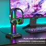 Imagem de Suporte de Fone de Ouvido Giratório RGB com 9 Modos de Luz e Gancho