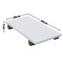 Imagem de Suporte De Gabinete Cpu Computador Branco Com Rodas Em Mdf