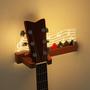 Imagem de Suporte de guitarra para montagem na parede Light Up CoolGift Mart Solid Wood