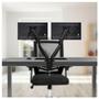 Imagem de Suporte De Mesa Articulado Duplo Multi, Para Monitores de Até 32, com Ajuste de Altura, Preto - AC37
