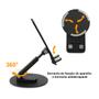 Imagem de Suporte de Mesa Dobrável p Celular e Tablet até 10 Polegadas Ajustável, Portátil, Antiderrapante, Ideal p Vídeos, Aulas, Escritório e Viagens