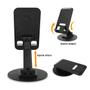 Imagem de Suporte de Mesa Dobrável p Celular e Tablet até 10 Polegadas Ajustável, Portátil, Antiderrapante, Ideal p Vídeos, Aulas, Escritório e Viagens