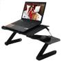 Imagem de Suporte de mesa para laptop com mouse pad e design ergonômico ajustável, suporte dobrável para notebook, ultrabook, netb