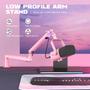 Imagem de Suporte de Microfone Boom Arm FIFINE Low Profile Rosa - Compatível com BM88P