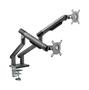 Imagem de Suporte de Monitor Duplo para Mesa POUT E12 - Braço Articulado (9 a 9,8 kg)