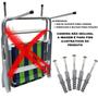 Imagem de Suporte de Parede Cadeiras Reclinaveis de Praia Tubos Reforçados com Kit Instalação
