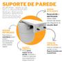 Imagem de Suporte de Parede para Babá Eletrônica Compatível com Câmera Intelbras 360 IM4 IM4C IZC1004 - ARTBOX3D