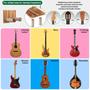 Imagem de Suporte de Parede para Guitarra Keebofly - Com 3 Palhetas de Madeira