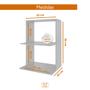 Imagem de Suporte de Parede para Microondas e Forno em MDF  Ideal para Cozinhas Pequenas Organização e Estilo
