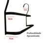 Imagem de Suporte de Toalha Duplo para Box de Aço - Preto