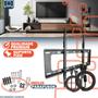 Imagem de Suporte de Tv Parede 40 a 80 Pol Fixo até 75Kg Tv Smart Plasma com Cabo Hdmi 2m e Cabo Tipo 8 Bipolar Incluso