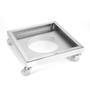 Imagem de Suporte de Vaso ou Cachepot Quadrado 25x25 cm com Base - Inox