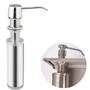 Imagem de Suporte Dispenser De Embutir Aço Inoxidável Sabonete Líquido Porta Sabão Detergente Esconder Pedra Cozinha Banheiro Cuba Lavabo 300ml