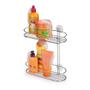 Imagem de Suporte duplo p/ Shampoo Double Fix c/ventosa em aço cromado - Arthi