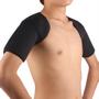 Suporte Duplo Para 2 Ombros Neoprene Ajustável Preto - Exclusivo Imagem de Suporte Duplo Para 2 Ombros Neoprene Ajustável Preto