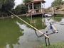 Imagem de Suporte Duplo Para Duas Vara de Pesca Com Reforço Barranco Preto