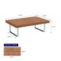Imagem de Suporte Ergonômico Para Monitor Aço Piatina Cromado MDF 20x30cm - Wp Connect