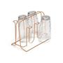 Imagem de Suporte escorredor porta 6 copos art cook rose gold