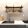 Imagem de Suporte estilo industrial kit com 1 40x30 suporte industrial pratileira prateleira industrial cozinha suporte