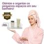 Imagem de Suporte Fixo De Banheiro Cantoneira Porta Shampoo Condicionador Sabonete Aramado