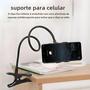Imagem de Suporte Flexível para Celular com Clip 360° - Suporte Preguiçoso Portátil para Cama