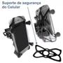 Imagem de Suporte garra para celular moto universal com carregador usb