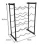 Imagem de Suporte Garrafeiro Garrafas Aramado Adega Preto Metaltru