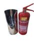 Imagem de suporte inox exclusivo para extintores pó 4 é 6 kg