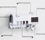 Imagem de Suporte inteligente: Suporte Elétrico Esterilizador de Escovas de Dente LED Branco.