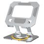 Imagem de Suporte Mesa Notebook Tablet Celular 360 Graus Aço Carbono Dobravel Giratorio Ajustavel Laptop Antiderrapente Super Resistente