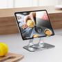 Imagem de Suporte Mesa Notebook Tablet Celular 360 Graus Aço Carbono Dobravel Giratorio Ajustavel Laptop Antiderrapente Super Resistente