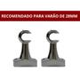 Imagem de Suporte metalizado simples 28mm para varão de cortina