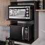 Imagem de Suporte Micro-Ondas e Forno Armário Aéreo 60cm Turim M24 Preto - Mpozenato