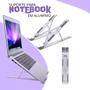 Imagem de Suporte Notebook Tippi 12 A 17 Polegadas Mesa Escritorio Ergonômico Em 100 Alumínio
