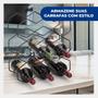 Imagem de Suporte Para Adega 9 Garrafas de Vinho Bar Aço Aramado Preto Arthi