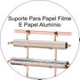 Imagem de Suporte Para Barra 3 em 1 Rolo Papel Toalha Alumínio PVC - Cobre