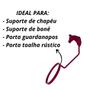 Imagem de Suporte para chapéu de arco cabeça cavalo rosa pink organizador pendurador alumínio fundido para boné toalha guardanapo
